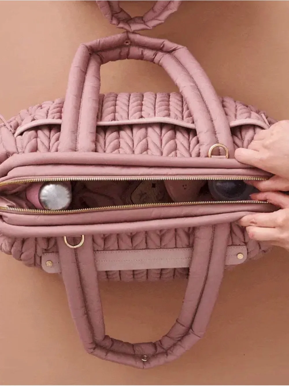 HAPP Brand Diaper Bag- Blush Pink